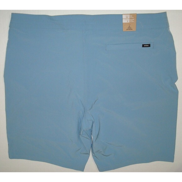New Mens Prana Shorts 36 X 9 NWT Performance Water Boardshort Swim Blue UV 50+ - Picture 4 of 5